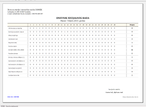 Pregled dnevnika socijalnog rada prije ispisa na pisač (Preview)