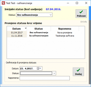 Definiranje statusa sufinanciranja za korisnika - DOMEK Socijala